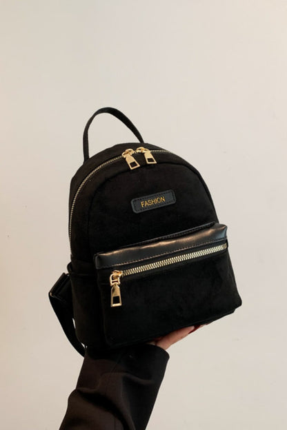 Janie Suede Adjustable Strap Backpack Bag