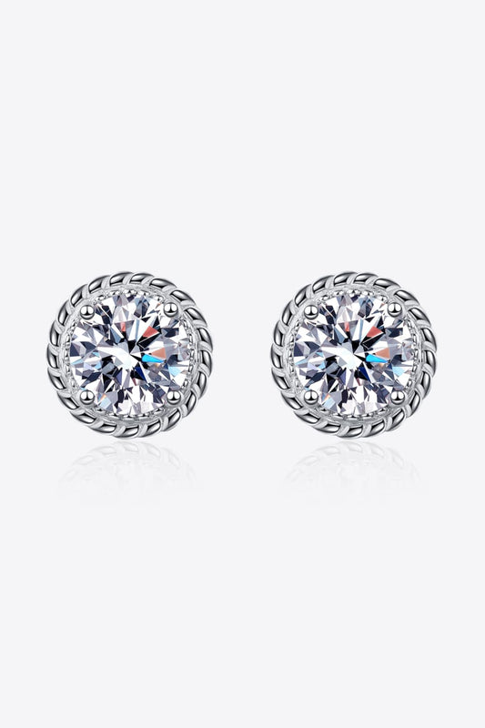 Cassidy 2 Carat Moissanite 925 Sterling Silver Stud Earrings