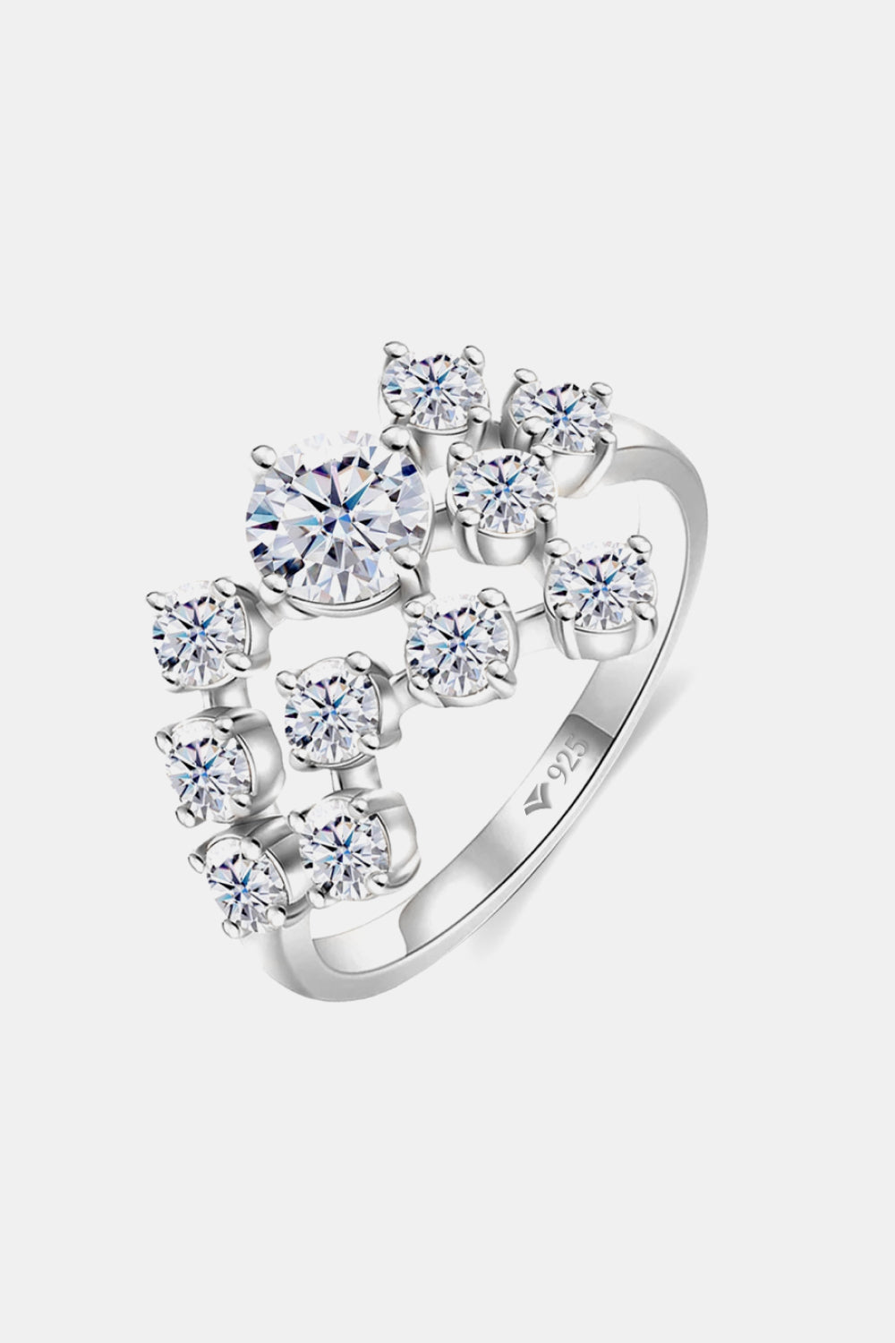 "Stardust" 1.2 Carat Moissanite 925 Sterling Silver Ring