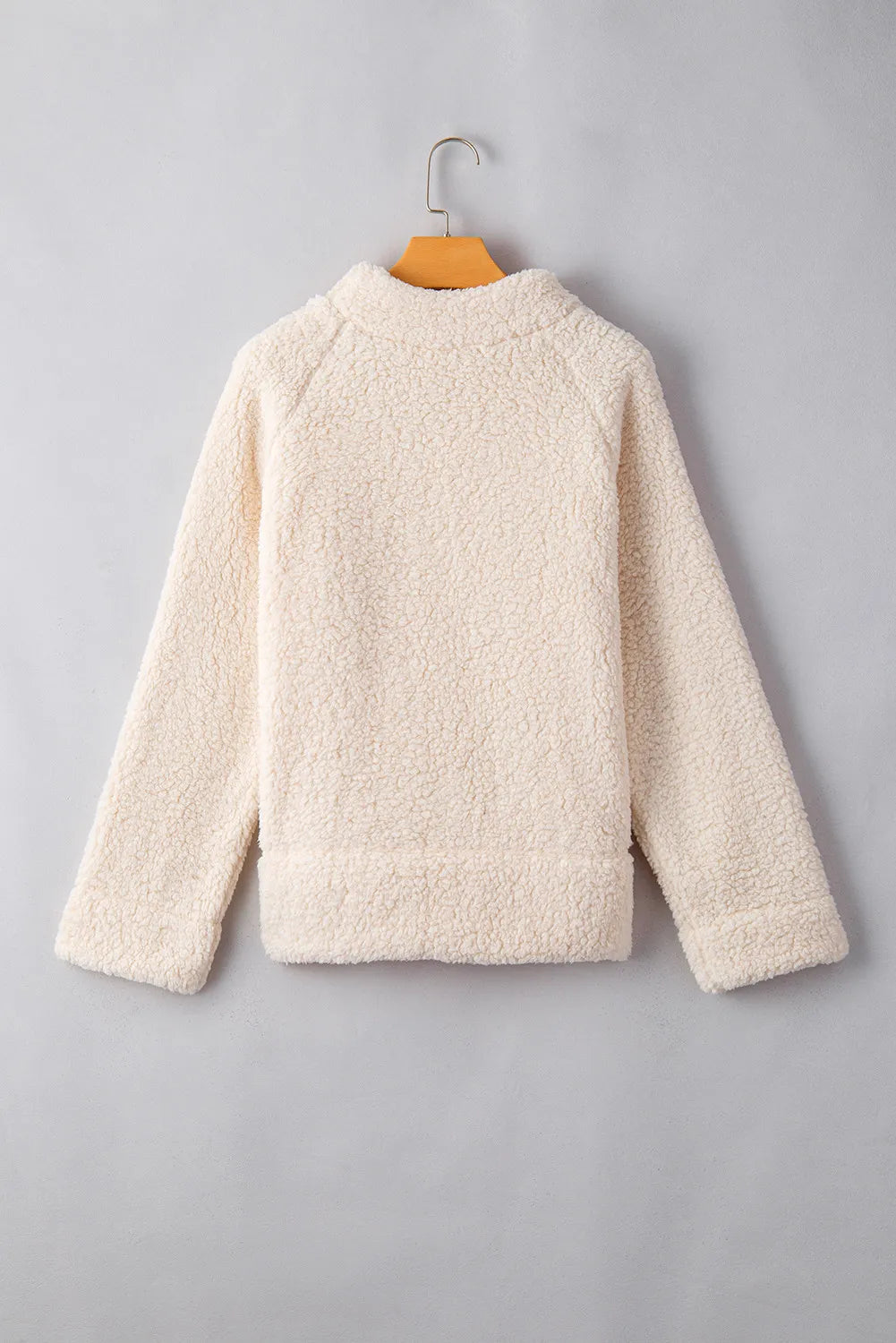 Cozy Classic Turtleneck Long Sleeve Slit Fleece Sweatshirt