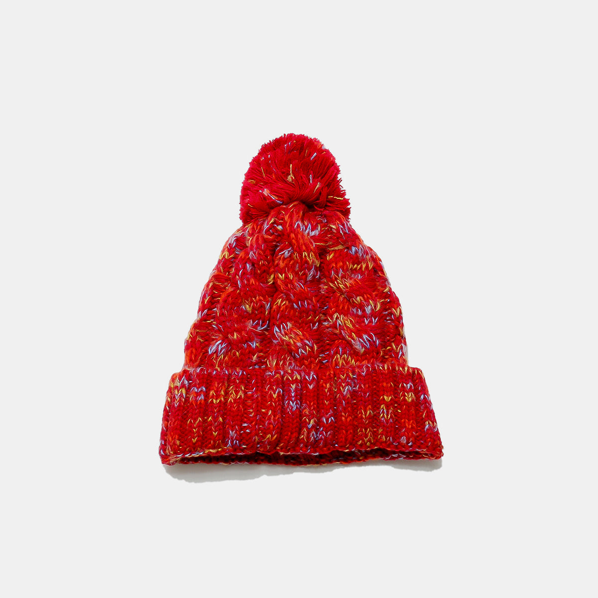 Beat the Cold Cable-Knit Hat with Pompom