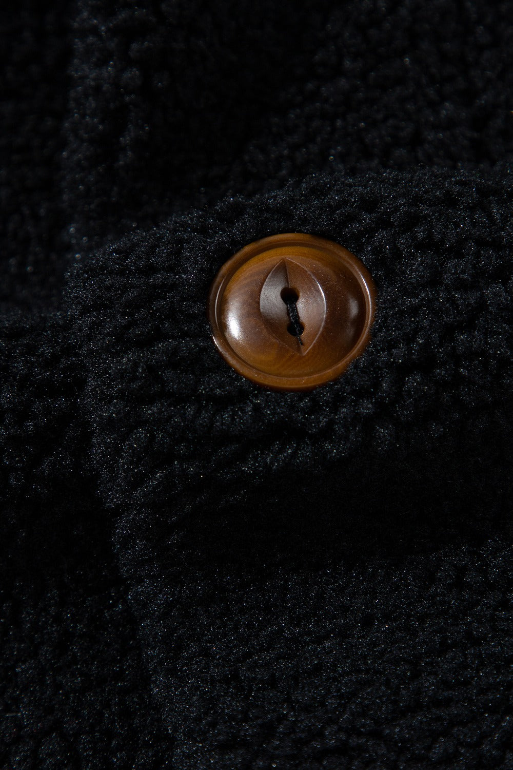 Reina Fuzzy Mock Neck Button Up Vest Coat