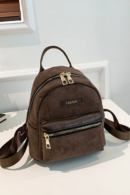 Janie Suede Adjustable Strap Backpack Bag