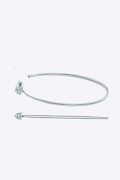 "Celestia" Adored 925 Sterling Silver Moissanite Hoop Earrings