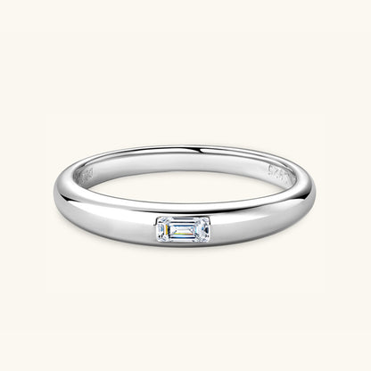 Calista 925 Sterling Silver Inlaid Moissanite Ring