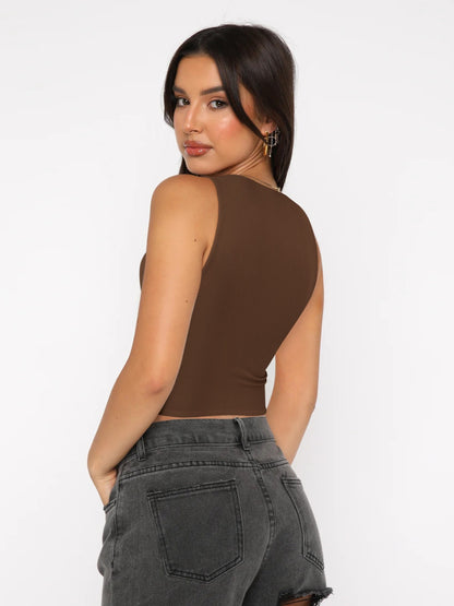 Jamesyn Round Neck Cropped Tank