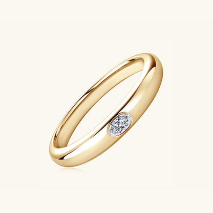 Calista 925 Sterling Silver Inlaid Moissanite Ring