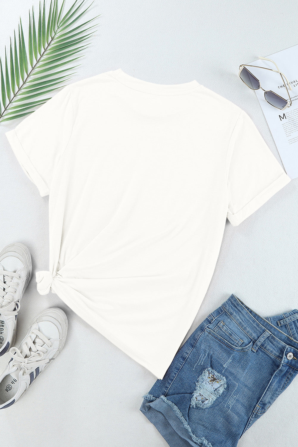 "AMERICA" Round Neck Short Sleeve T-Shirt