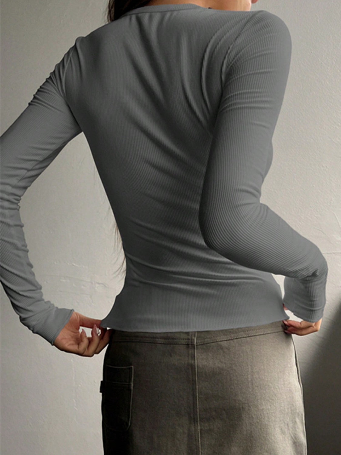 Idris Half Button Long Sleeve T-Shirt