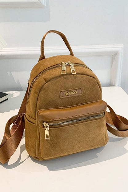 Janie Suede Adjustable Strap Backpack Bag