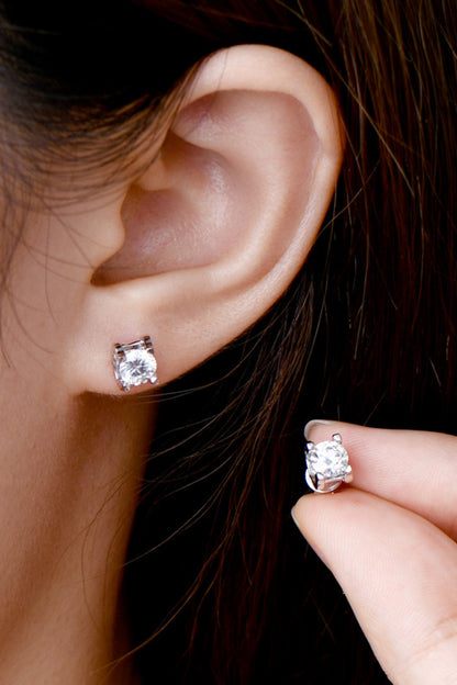 Maya Moissanite 925 Sterling Silver Stud Earrings