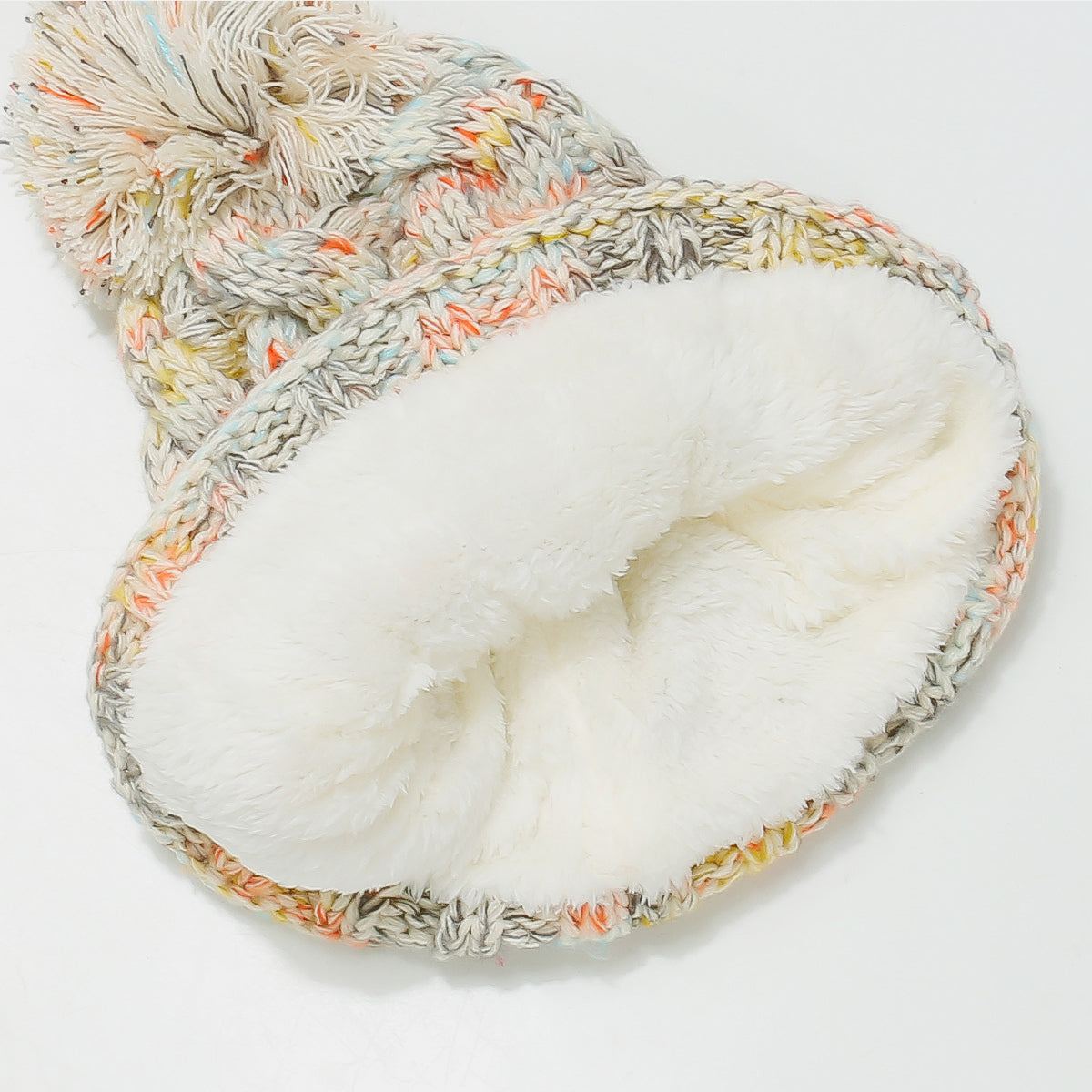 Beat the Cold Cable-Knit Hat with Pompom