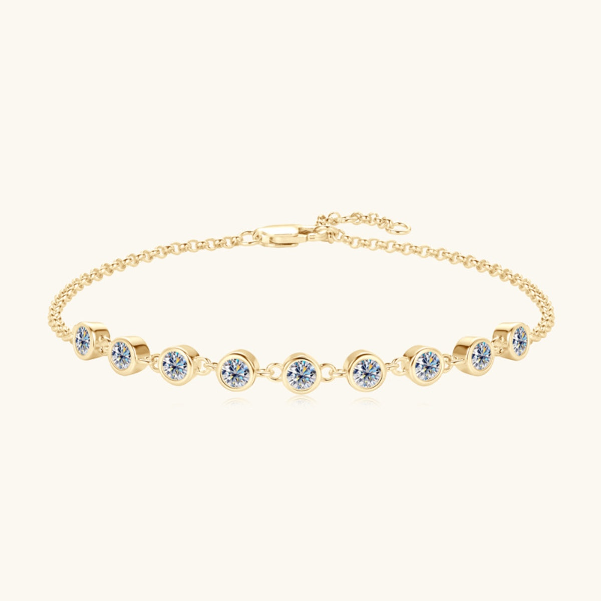 "Lumina" Inlaid Moissanite 925 Sterling Silver Bracelet