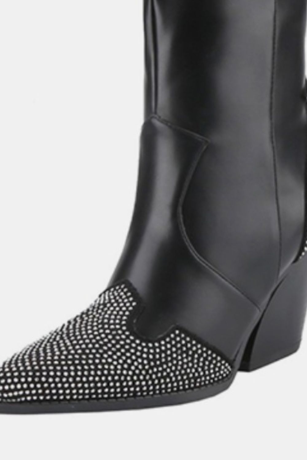 Dark Spur Rhinestone Decor Western Boots