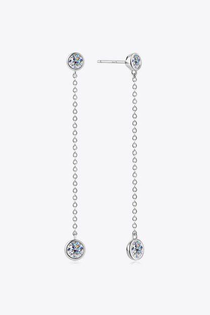 "Let the Beat Drop" Adored Moissanite Chain Earrings