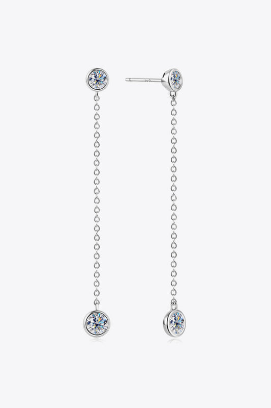 "Let the Beat Drop" Adored Moissanite Chain Earrings