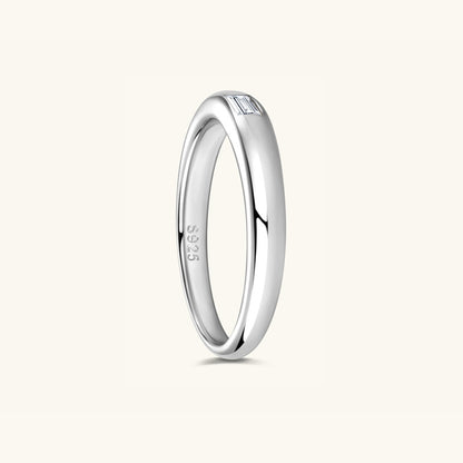 Calista 925 Sterling Silver Inlaid Moissanite Ring