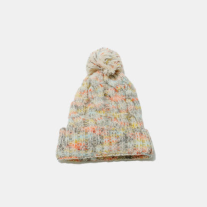 Beat the Cold Cable-Knit Hat with Pompom