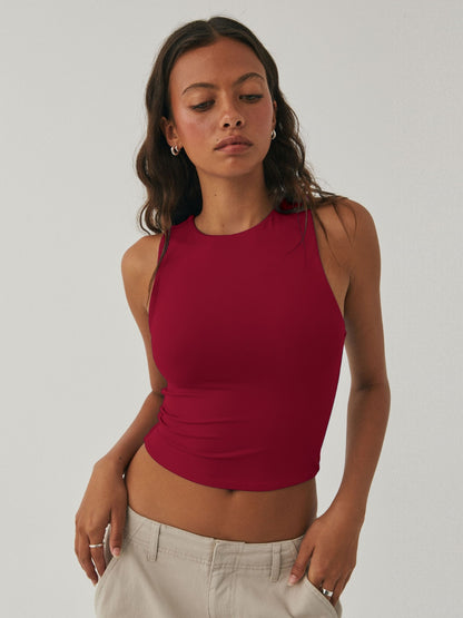 Jamesyn Round Neck Cropped Tank