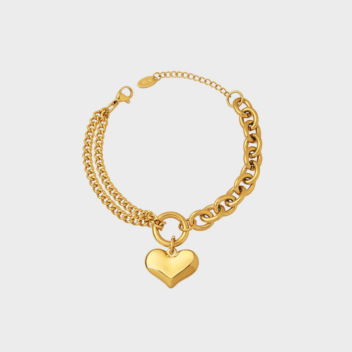 Xandra Half Chunky Chain Titanium Steel Bracelet