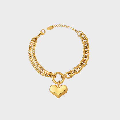 Xandra Half Chunky Chain Titanium Steel Bracelet