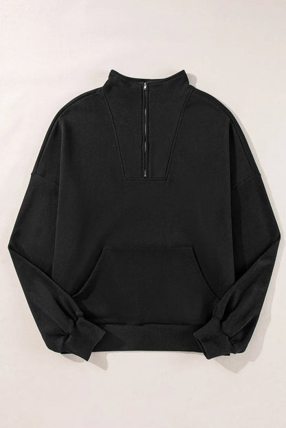 Getting Cozy Half Zip Long Sleeve Sweatshirt