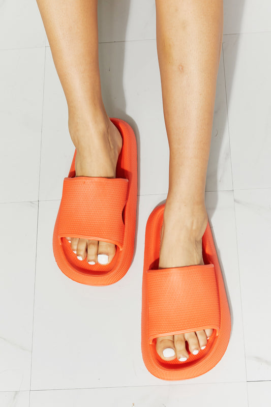 Orange Open Toe Slide