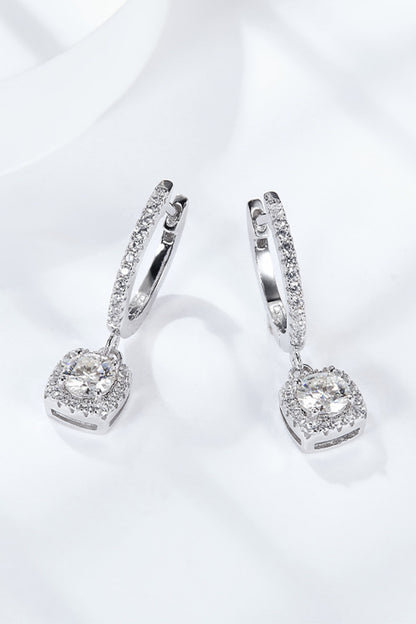 "Zoey" Adored Moissanite Huggie Drop Earrings