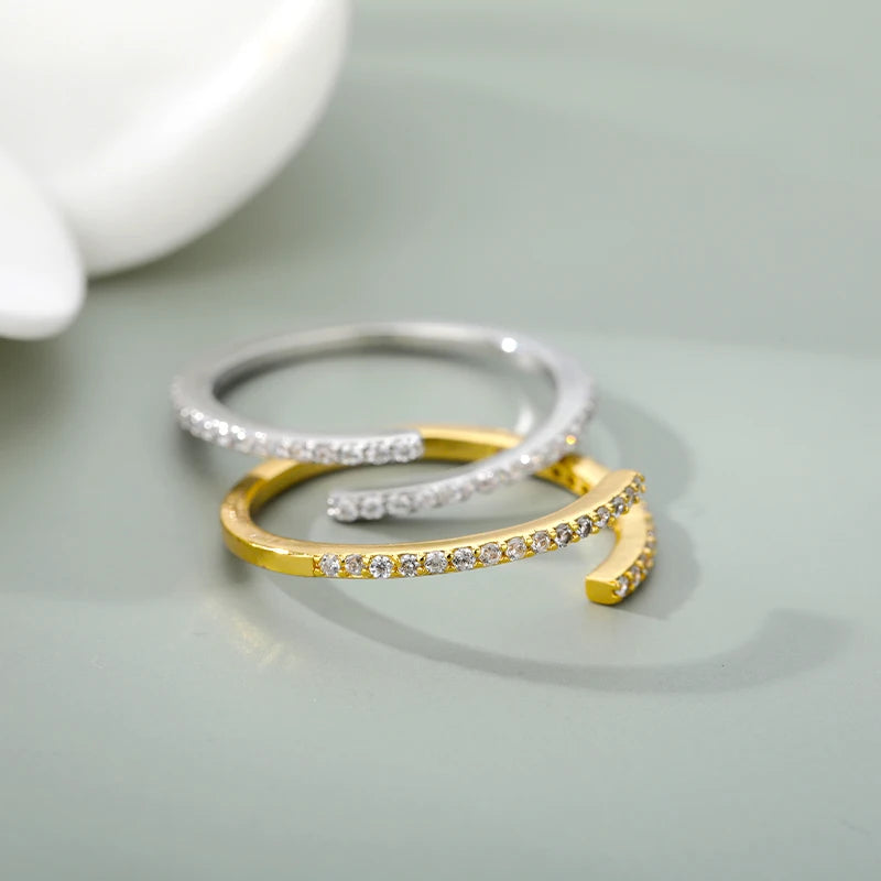 "Love the Flex" CZ Adjustable Ring