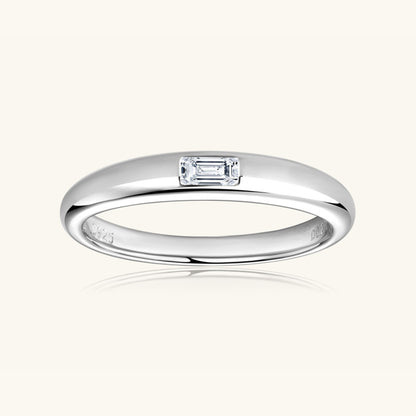 Calista 925 Sterling Silver Inlaid Moissanite Ring