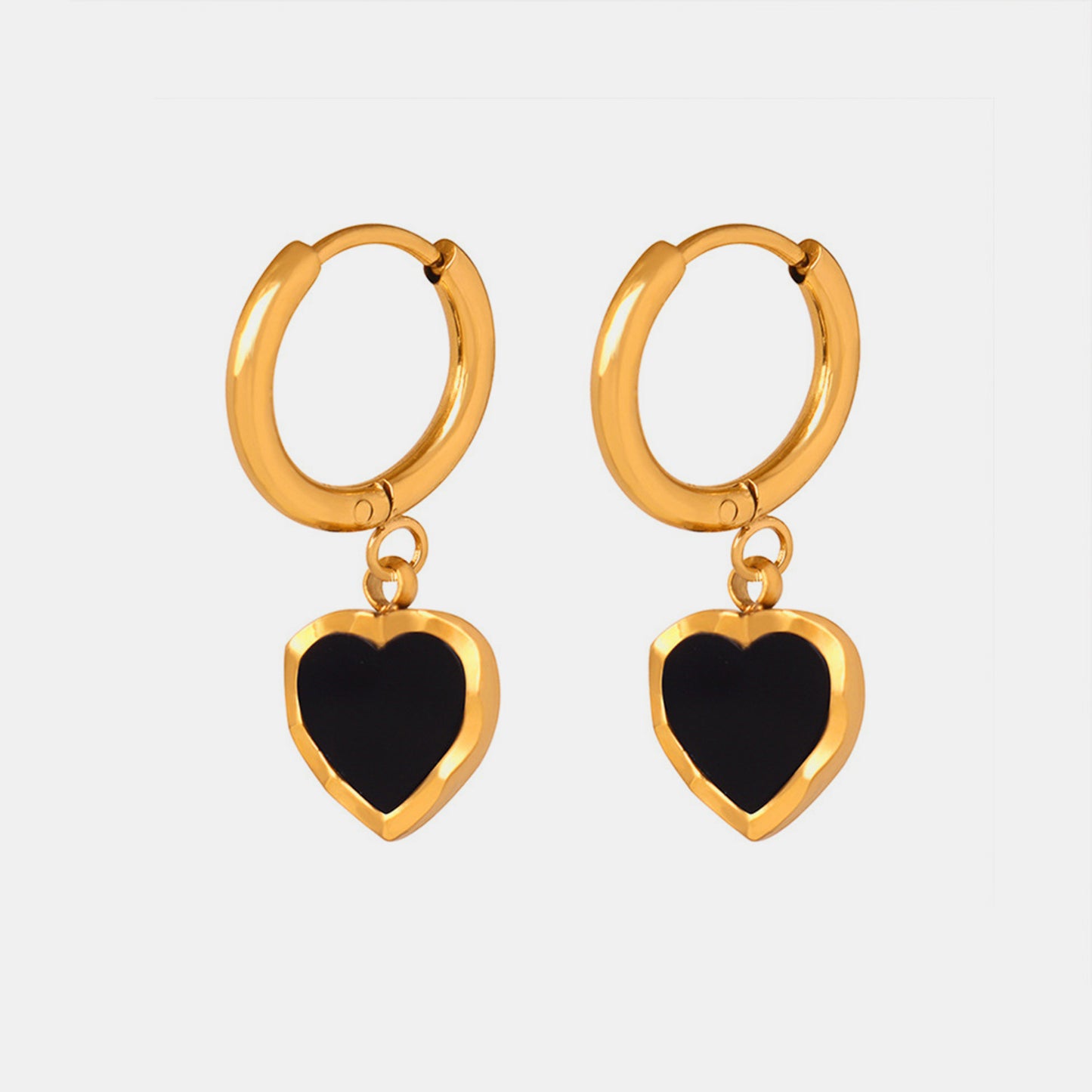 Cold Hearted 18K Gold-Plated Heart Drop Earrings