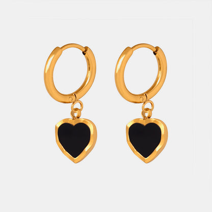 Cold Hearted 18K Gold-Plated Heart Drop Earrings