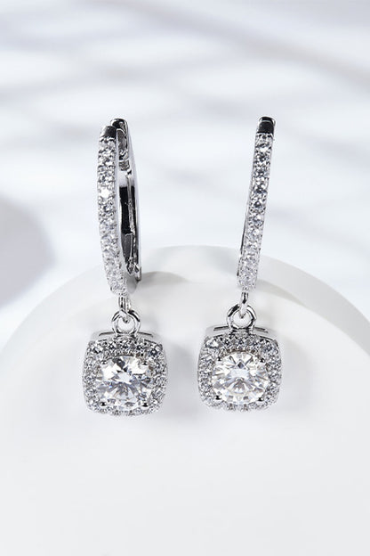 "Zoey" Adored Moissanite Huggie Drop Earrings