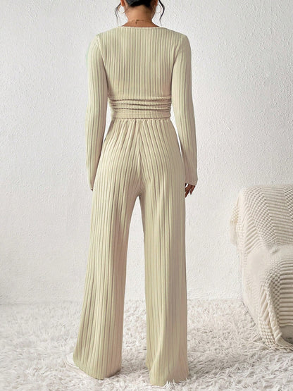 Honey Love Scoop Neck Long Sleeve Top and Pants Set