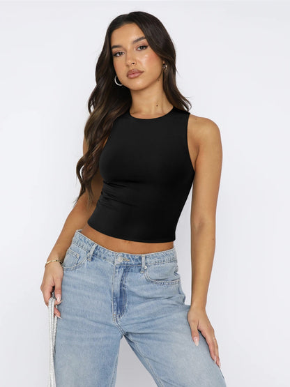 Jamesyn Round Neck Cropped Tank