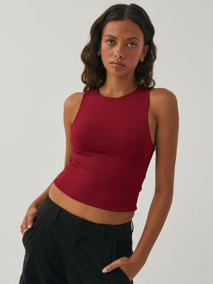 Jamesyn Round Neck Cropped Tank