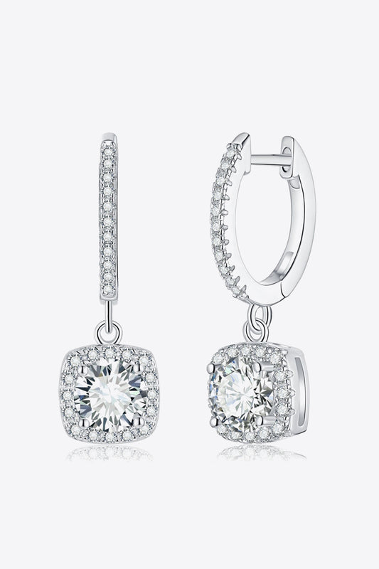 "Zoey" Adored Moissanite Huggie Drop Earrings