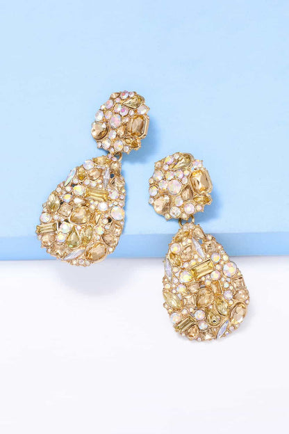 Nala Teardrop Shape Zinc Alloy Dangle Earrings