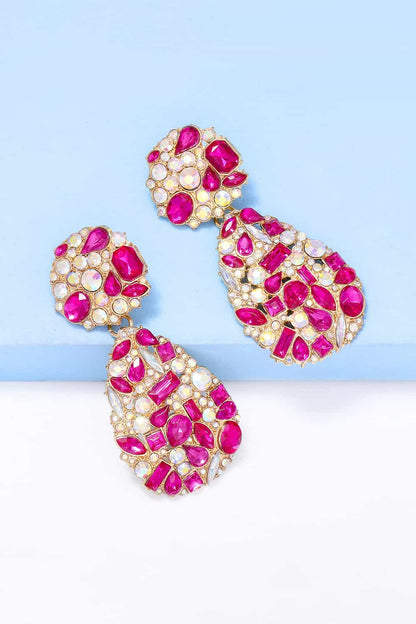 Nala Teardrop Shape Zinc Alloy Dangle Earrings