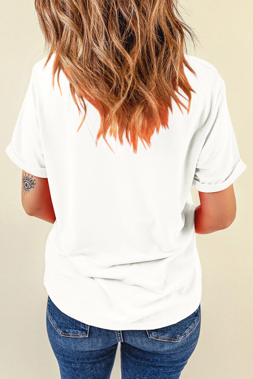 "AMERICA" Round Neck Short Sleeve T-Shirt