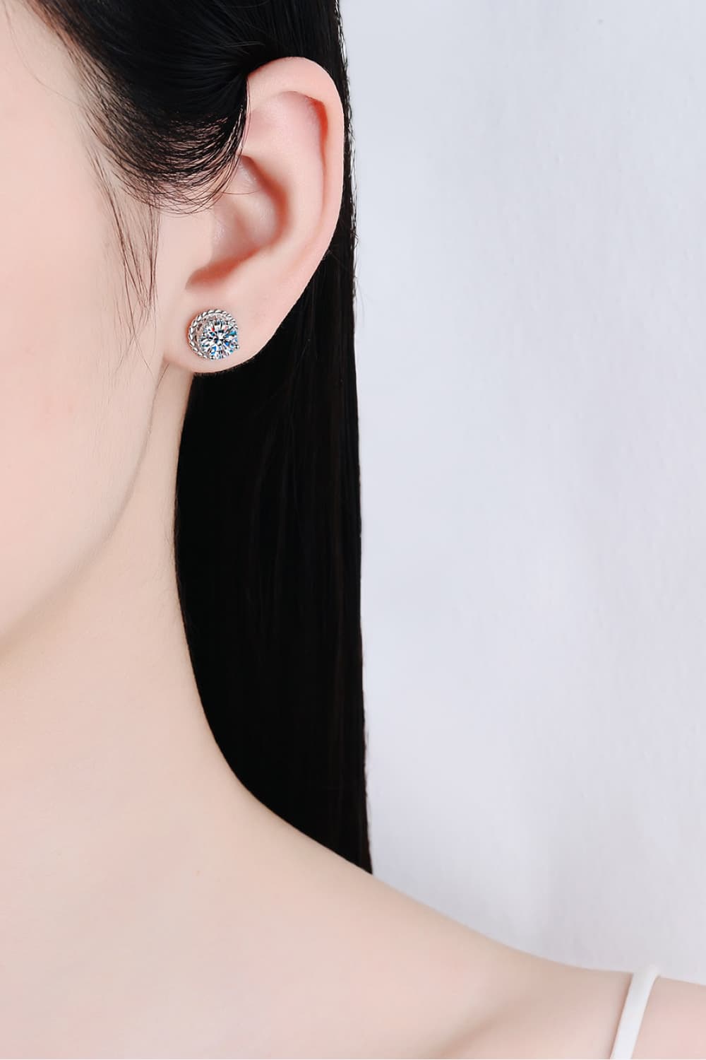 Cassidy 2 Carat Moissanite 925 Sterling Silver Stud Earrings