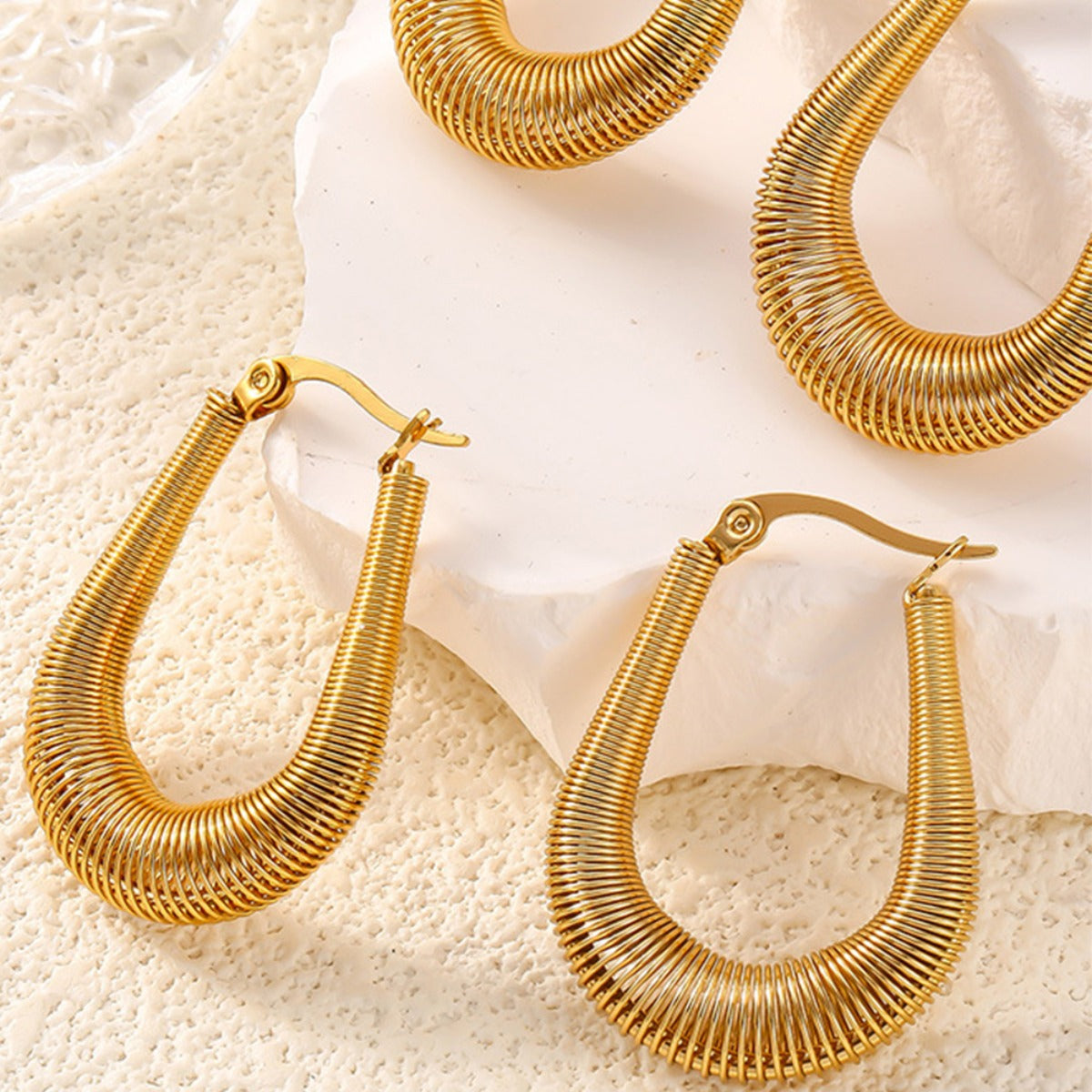 Ember Titanium Steel U Shape Earrings