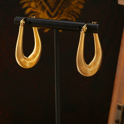 Ember Titanium Steel U Shape Earrings