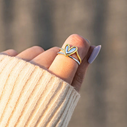 Yara Heart Shape Irregular 925 Sterling Silver Ring