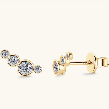 Lucia Moissanite 925 Sterling Silver Stud Earrings