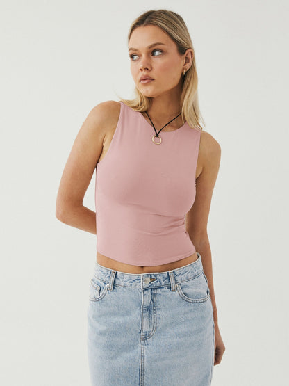 Jamesyn Round Neck Cropped Tank
