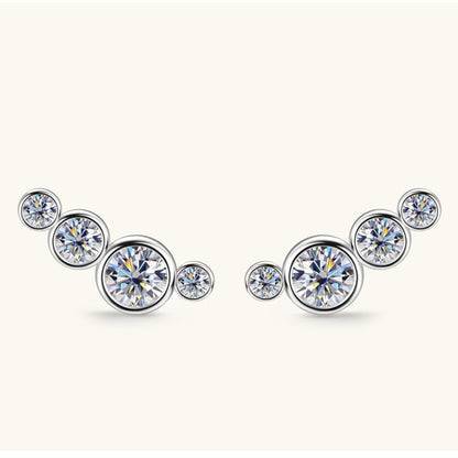 Lucia Moissanite 925 Sterling Silver Stud Earrings