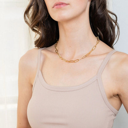 Scarlet Thick Clip Chain Necklace